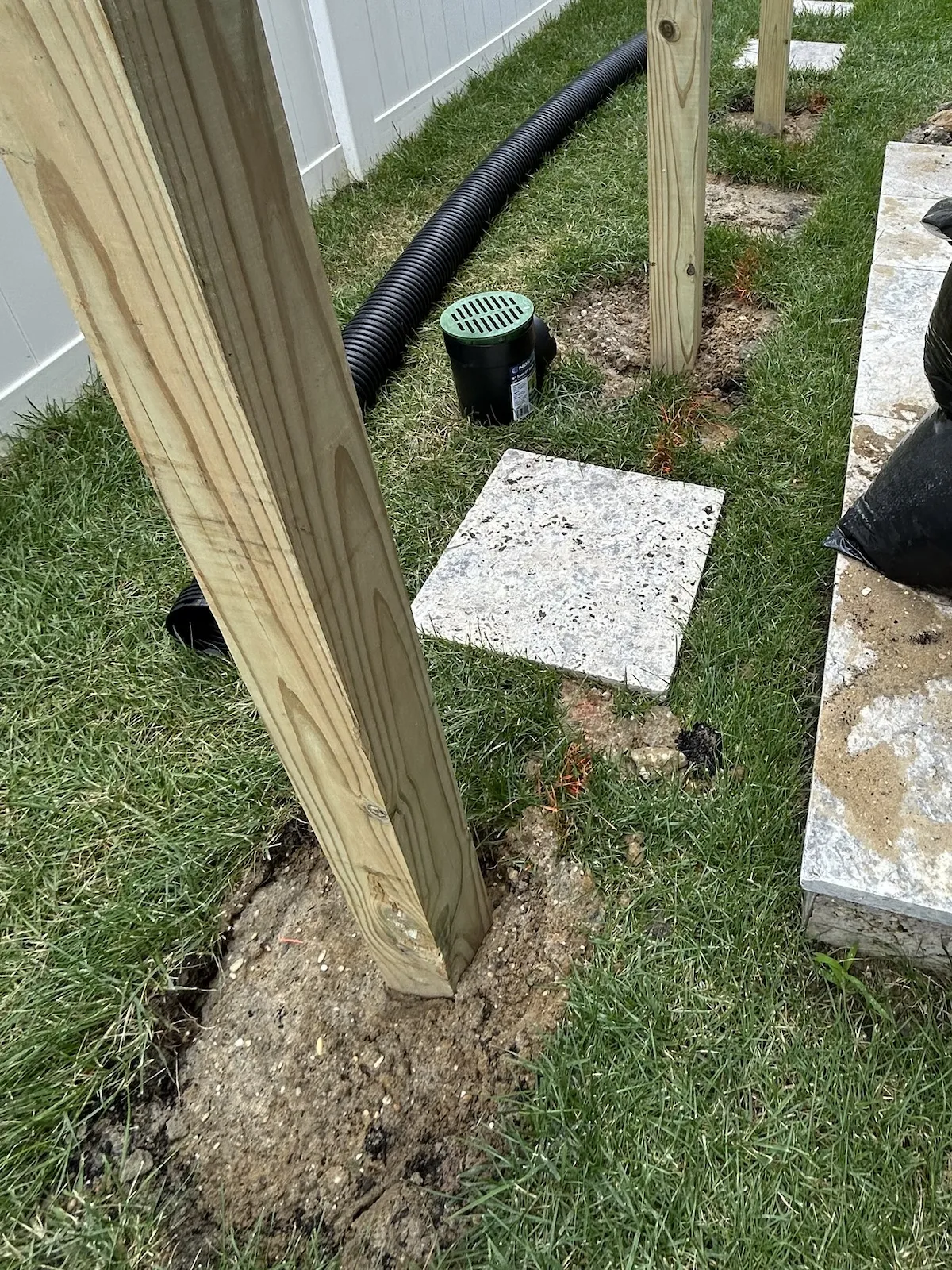 Wildwood Crest NJ outdoor shower post framing drain installation process